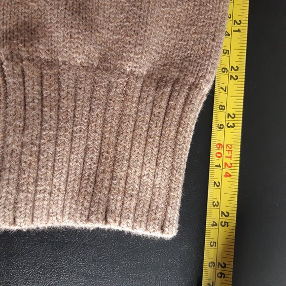 Calvin Klein Jeans SZ M 100% Cotton Tan Knit 2 Button Shawl Collar Men's Sweater - Picture 15 of 16